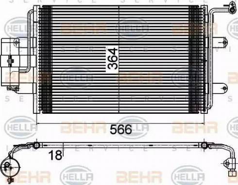 HELLA 8FC 351 036-384 - Condensator, climatizare aaoparts.ro