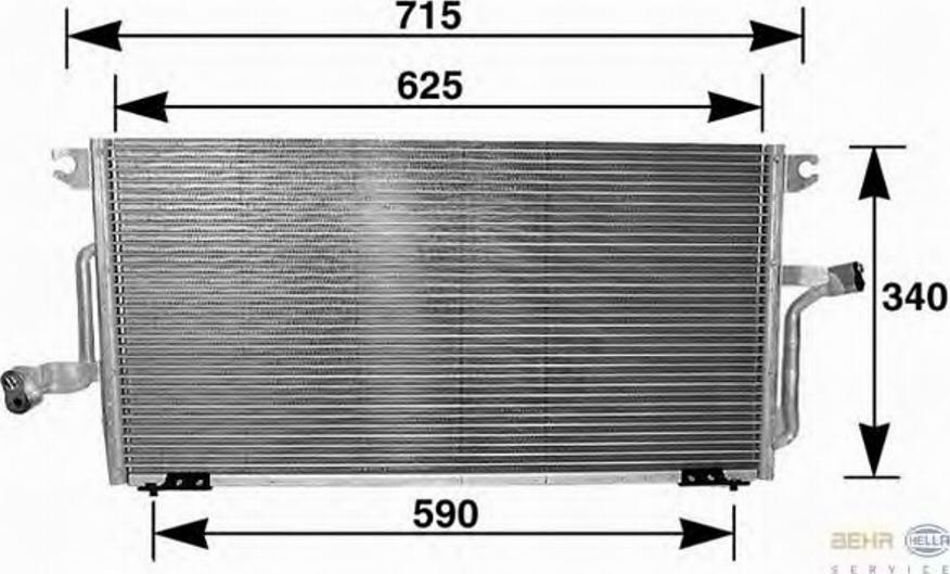 HELLA 8FC351037361 - Condensator, climatizare aaoparts.ro