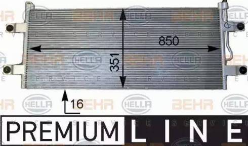 HELLA 8FC 351 343-221 - Condensator, climatizare aaoparts.ro