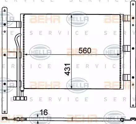HELLA 8FC 351 306-061 - Condensator, climatizare aaoparts.ro