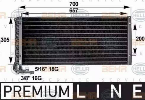 HELLA 8FC 351 300-061 - Condensator, climatizare aaoparts.ro