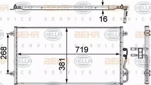 HELLA 8FC 351 303-701 - Condensator, climatizare aaoparts.ro