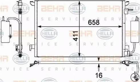 HELLA 8FC 351 302-531 - Condensator, climatizare aaoparts.ro