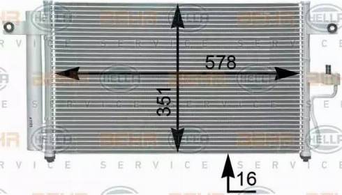 HELLA 8FC 351 302-311 - Condensator, climatizare aaoparts.ro