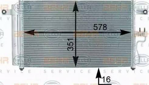 HELLA 8FC 351 302-321 - Condensator, climatizare aaoparts.ro