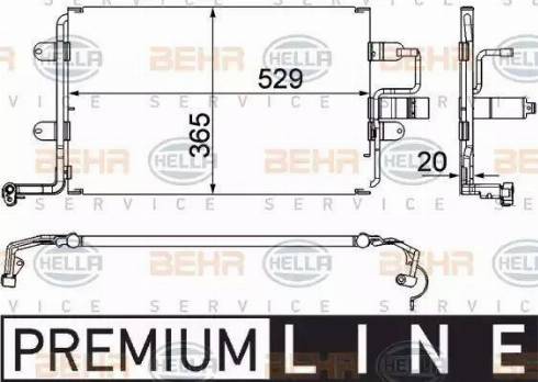HELLA 8FC 351 318-581 - Condensator, climatizare aaoparts.ro