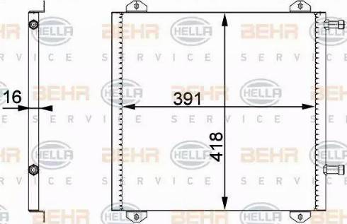HELLA 8FC 351 317-771 - Condensator, climatizare aaoparts.ro