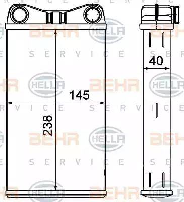 HELLA 8FH 351 000-541 - Schimbator caldura, incalzire habitaclu aaoparts.ro