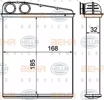HELLA 8FH 351 000-551 - Schimbator caldura, incalzire habitaclu aaoparts.ro