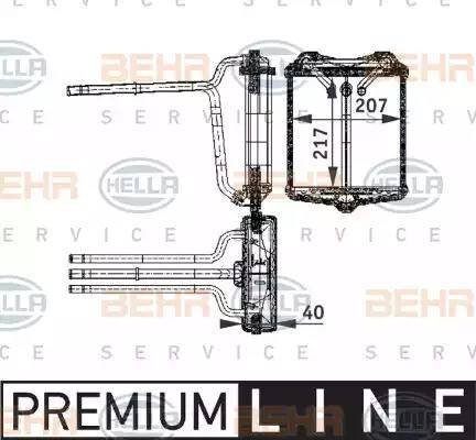 HELLA 8FH 351 311-601 - Schimbator caldura, incalzire habitaclu aaoparts.ro