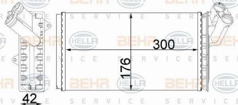 HELLA 8FH 351 311-734 - Schimbator caldura, incalzire habitaclu aaoparts.ro
