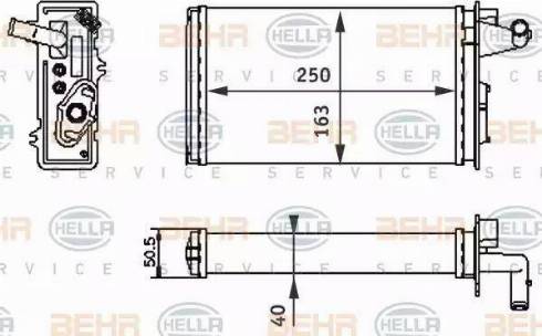 HELLA 8FH 351 313-041 - Schimbator caldura, incalzire habitaclu aaoparts.ro