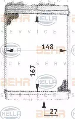 HELLA 8FH 351 313-081 - Schimbator caldura, incalzire habitaclu aaoparts.ro