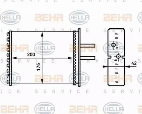 HELLA 8FH 351 313-381 - Schimbator caldura, incalzire habitaclu aaoparts.ro