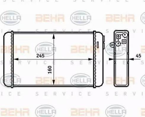HELLA 8FH 351 313-281 - Schimbator caldura, incalzire habitaclu aaoparts.ro
