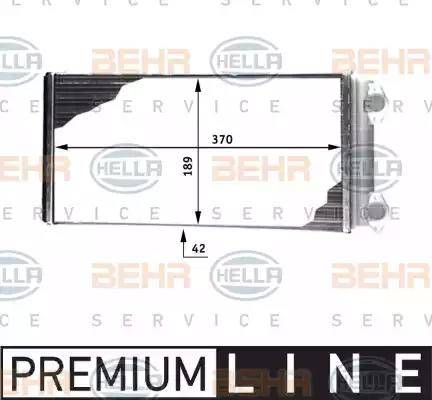 HELLA 8FH 351 312-491 - Schimbator caldura, incalzire habitaclu aaoparts.ro