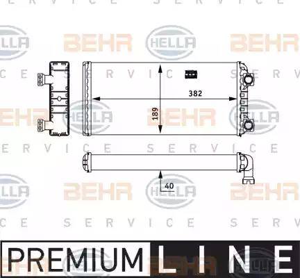 HELLA 8FH 351 312-591 - Schimbator caldura, incalzire habitaclu aaoparts.ro