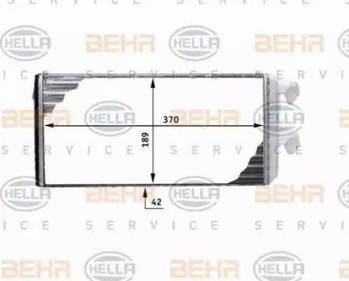 HELLA 8FH 351 312-501 - Schimbator caldura, incalzire habitaclu aaoparts.ro