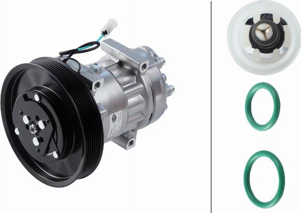 HELLA 8FK 366 200-051 - Compresor, climatizare aaoparts.ro