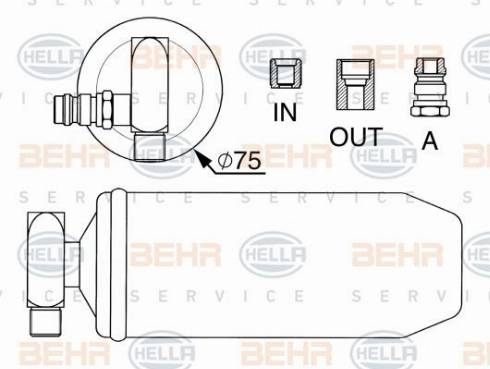 HELLA 8FT 351 196-644 - Uscator,aer conditionat aaoparts.ro