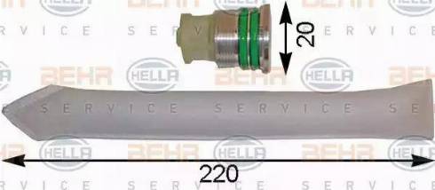 HELLA 8FT 351 193-111 - Uscator,aer conditionat aaoparts.ro