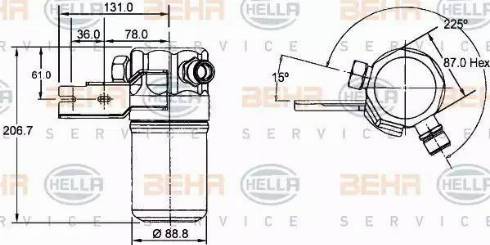 HELLA 8FT 351 192-391 - Uscator,aer conditionat aaoparts.ro