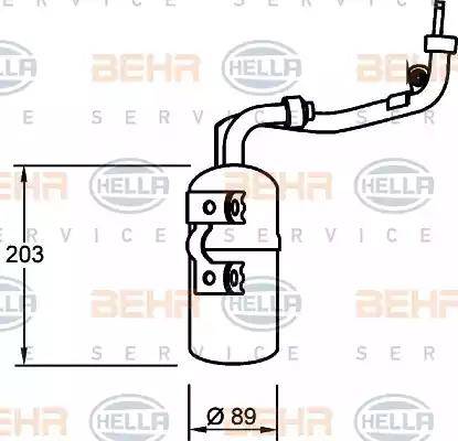 HELLA 8FT 351 335-061 - Uscator,aer conditionat aaoparts.ro