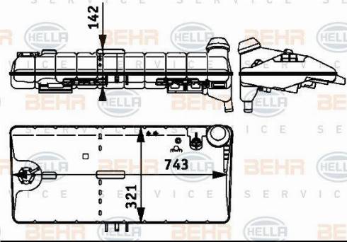 HELLA 8MA 376 705-384 - Vas de expansiune, racire aaoparts.ro