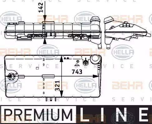HELLA 8MA 376 705-381 - Vas de expansiune, racire aaoparts.ro