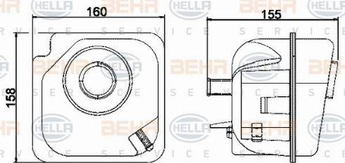 HELLA 8MA 376 702-534 - Vas de expansiune, racire aaoparts.ro