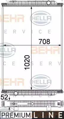 HELLA 8MK 376 749-821 - Radiator, racire motor aaoparts.ro