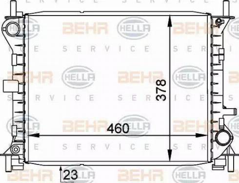 HELLA 8MK 376 754-771 - Radiator, racire motor aaoparts.ro