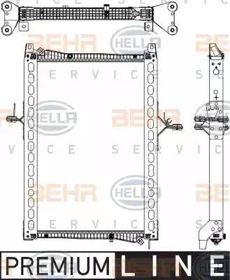 HELLA 8MK 376 755-411 - Radiator temperatura scazuta, intercooler aaoparts.ro