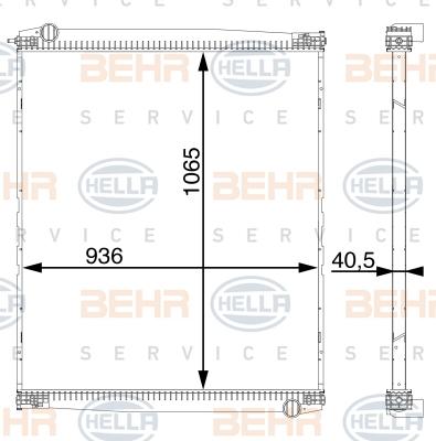HELLA 8MK 376 755-434 - Radiator, racire motor aaoparts.ro