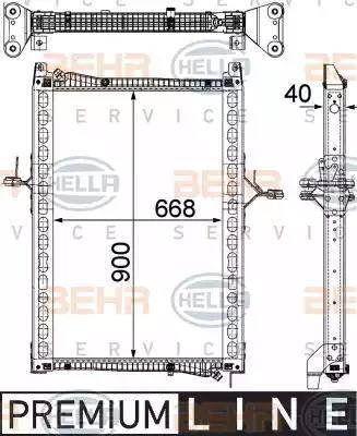 HELLA 8MK 376 755-641 - Radiator, racire motor aaoparts.ro