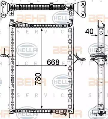 HELLA 8MK 376 755-651 - Radiator, racire motor aaoparts.ro