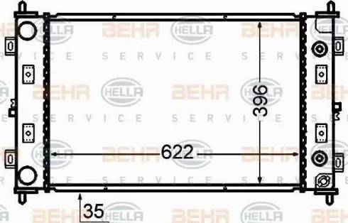 HELLA 8MK 376 766-511 - Radiator, racire motor aaoparts.ro