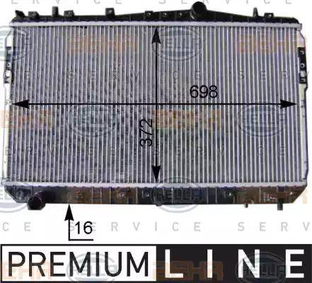 HELLA 8MK 376 762-691 - Radiator, racire motor aaoparts.ro