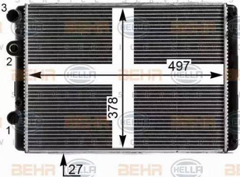 HELLA 8MK 376 700-471 - Radiator, racire motor aaoparts.ro