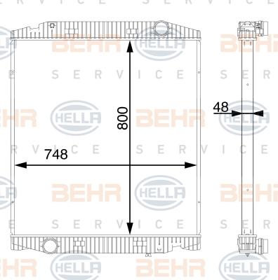 HELLA 8MK 376 702-874 - Radiator, racire motor aaoparts.ro