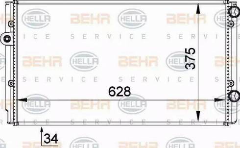 HELLA 8MK 376 714-494 - Radiator, racire motor aaoparts.ro