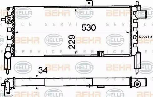 HELLA 8MK 376 715-761 - Radiator, racire motor aaoparts.ro
