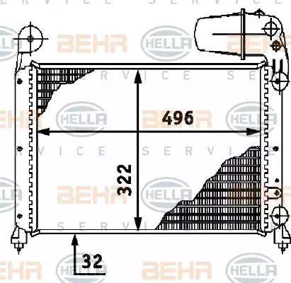 HELLA 8MK 376 716-121 - Radiator, racire motor aaoparts.ro