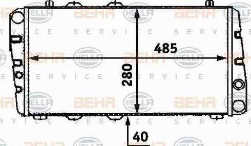 HELLA 8MK 376 716-221 - Radiator, racire motor aaoparts.ro