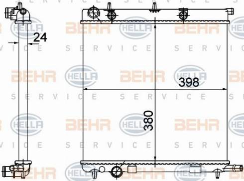 HELLA 8MK 376 718-625 - Radiator, racire motor aaoparts.ro