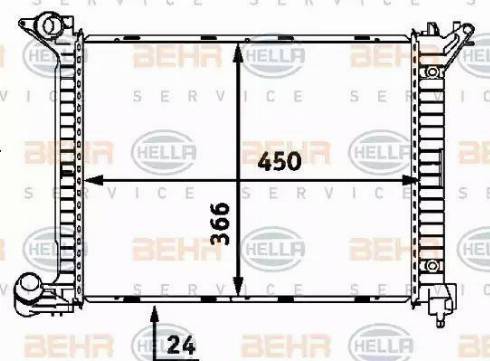 HELLA 8MK 376 718-344 - Radiator, racire motor aaoparts.ro