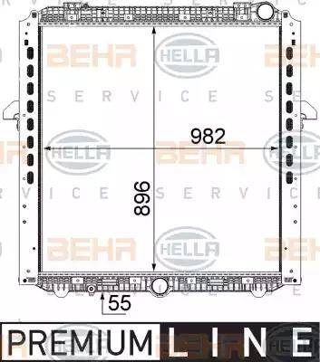 HELLA 8MK 376 737-081 - Radiator, racire motor aaoparts.ro