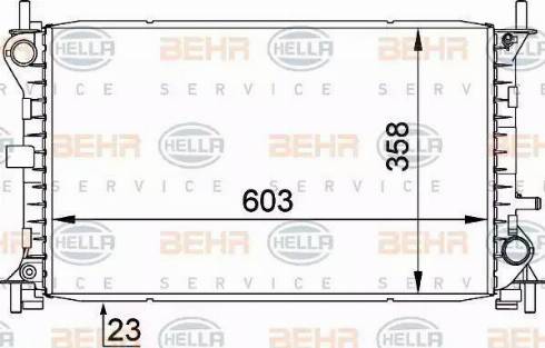 HELLA 8MK 376 720-291 - Radiator, racire motor aaoparts.ro