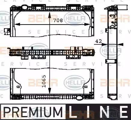 HELLA 8MK 376 721-461 - Radiator, racire motor aaoparts.ro