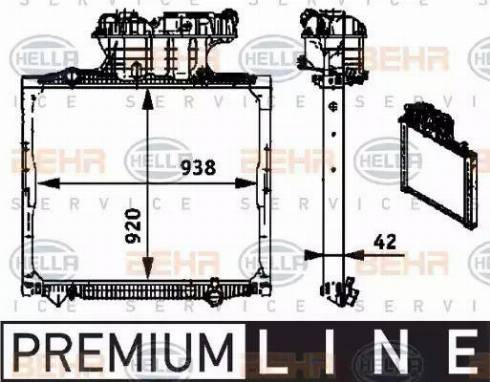 HELLA 8MK 376 721-681 - Radiator, racire motor aaoparts.ro